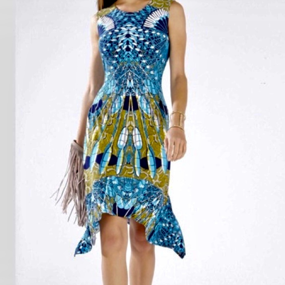 BCBG Max Azaria sleeveless geometric dress size XS